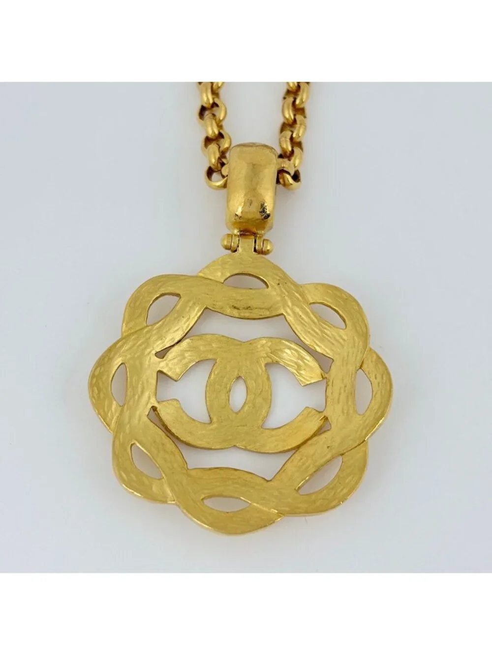 Chanel Necklace CC Logo Gold Plated